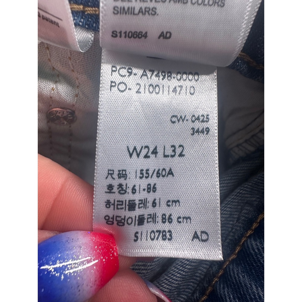 NWT Levis Low Loose Jeans Womens 24x32 Blue Superlow Wide Straight Leg - Picture 5 of 13